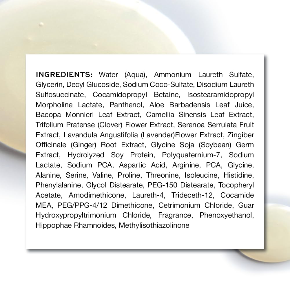Zenagen shampoo in use massaging scalp for fuller-looking hair