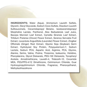 Zenagen Revolve shampoo lather in hand, demonstrates rich foam that lifts buildup for fuller-looking hair