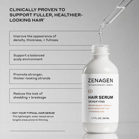 Zenagen texture closeup watery serum illustrating lightweight feel