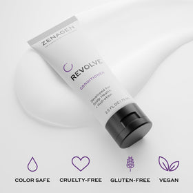 Zenagen shampoo foam texture emphasizing scalp-refreshing benefit