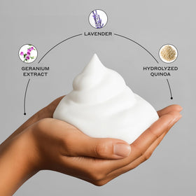 Zenagen Volume Foam on bathroom counter showing everyday styling convenience