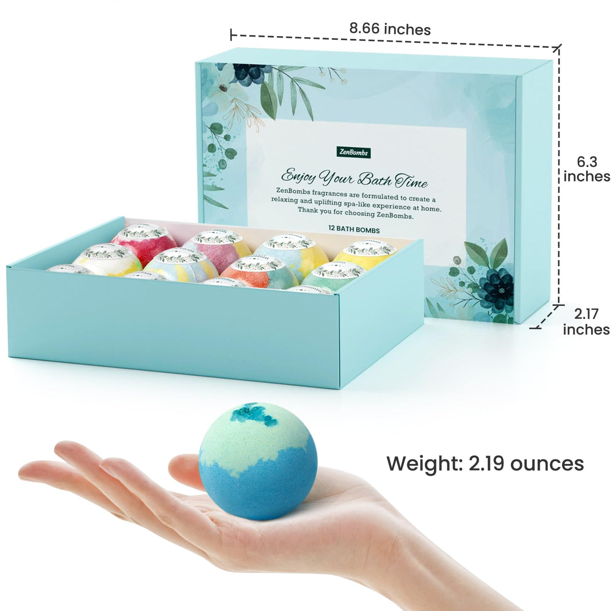 ZenBombs fizzing in bathtub releasing scent and colors for relaxing soak
