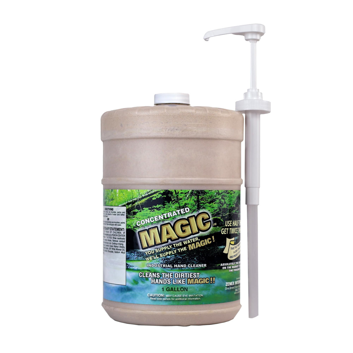 Zenex bottle in garage setting demonstrating professional-grade cleaning benefit