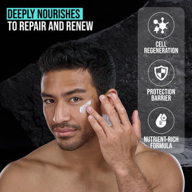 Zenolio Labs applied to jawline after shave to soothe and hydrate