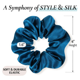 Zenssia scrunchies staged on a dresser near jewelry, elevates everyday outfits.