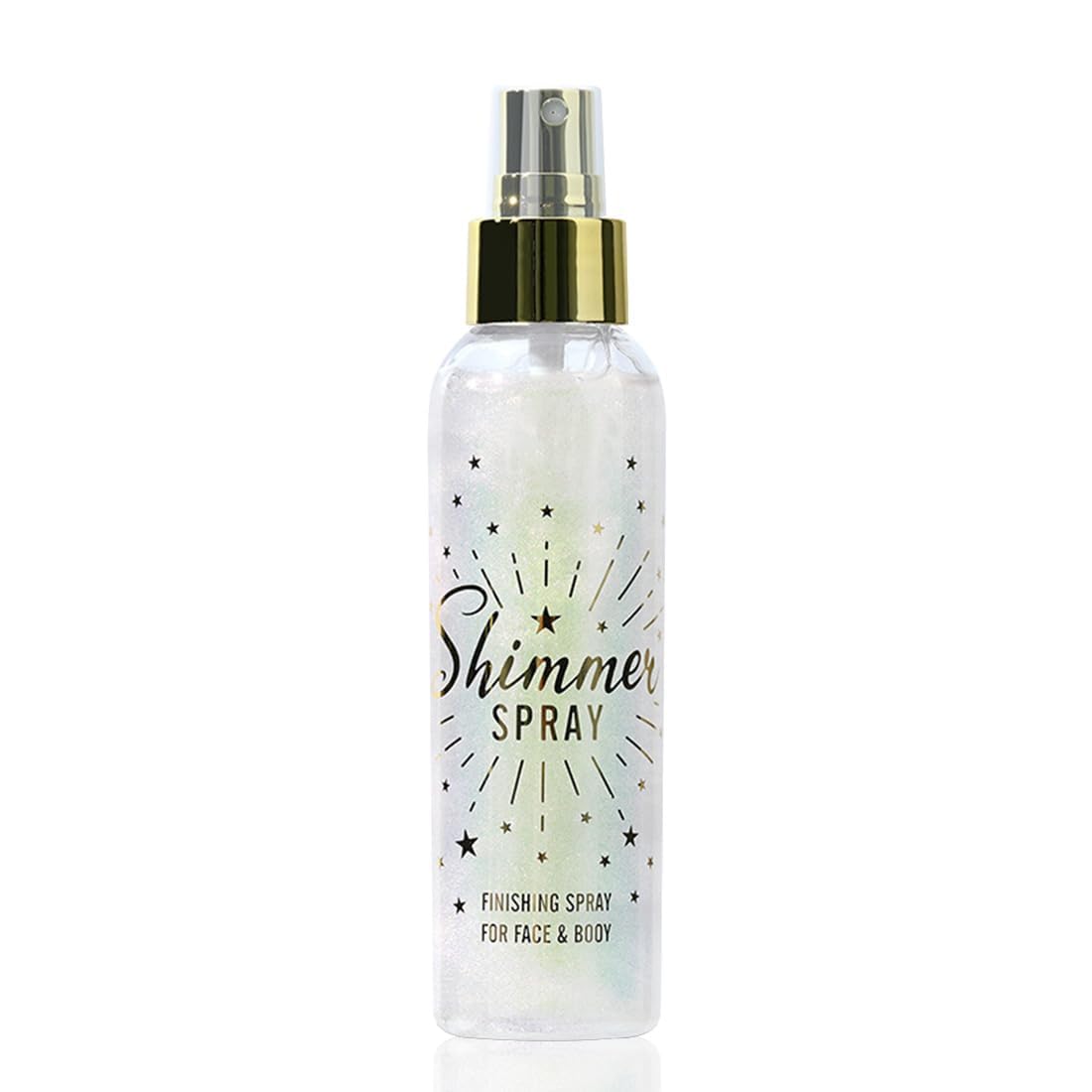 ZENTANMEI front packaging showing glitter spray bottle and label benefit: travel-friendly sparkle