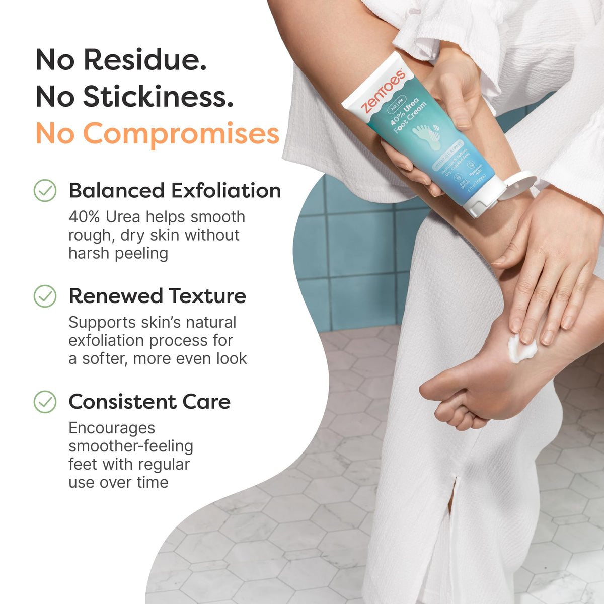 ZenToes ingredients shot with shea butter and glycerin for deep moisture