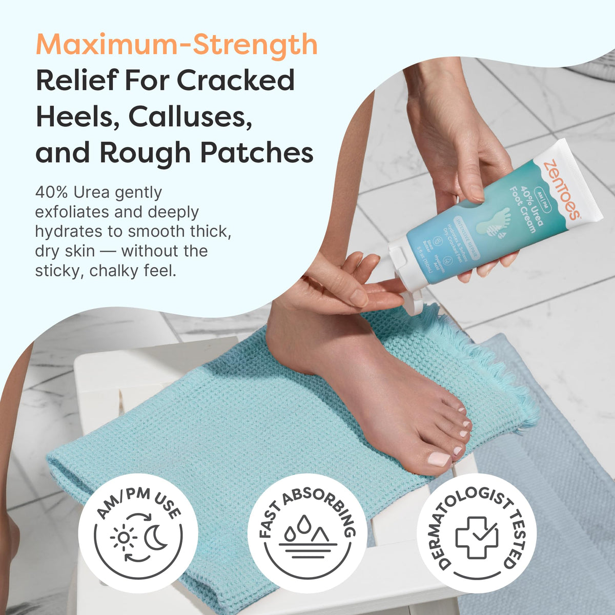 ZenToes open cap with lavender accent highlighting calming scent