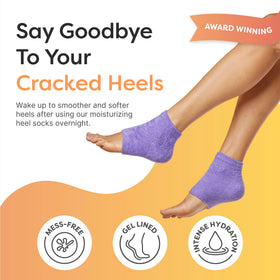 ZenToes close-up of heel gel pad revealing infused oils and targeted hydration benefit