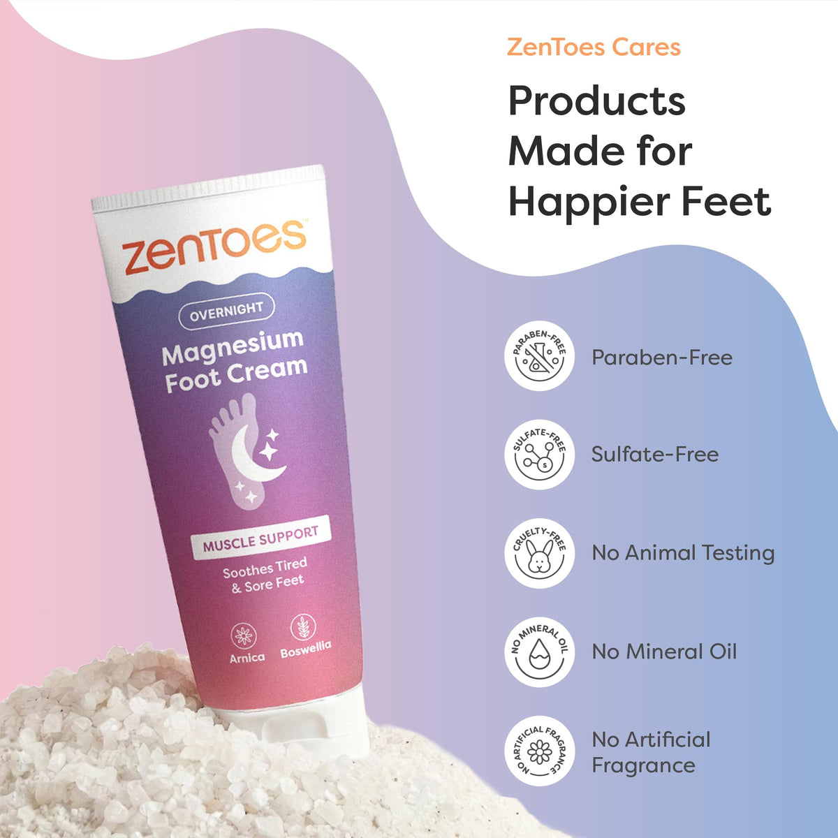 ZenToes jar on nightstand in bedroom setting supporting nightly routine