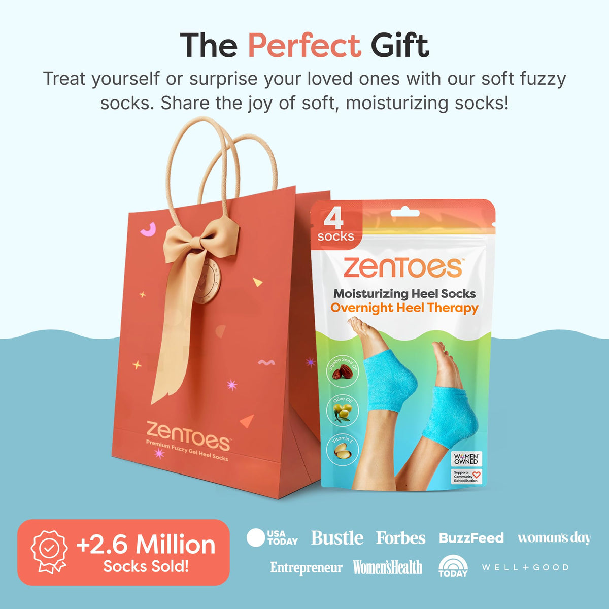 ZenToes packaging and label shot illustrating ingredient and care info
