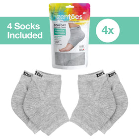 ZenToes socks worn during nighttime routine, demonstrates restful use