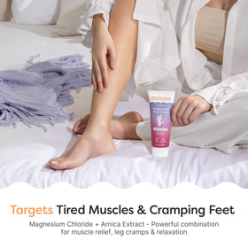 ZenToes cream texture close-up demonstrating smooth, fast-absorbing finish