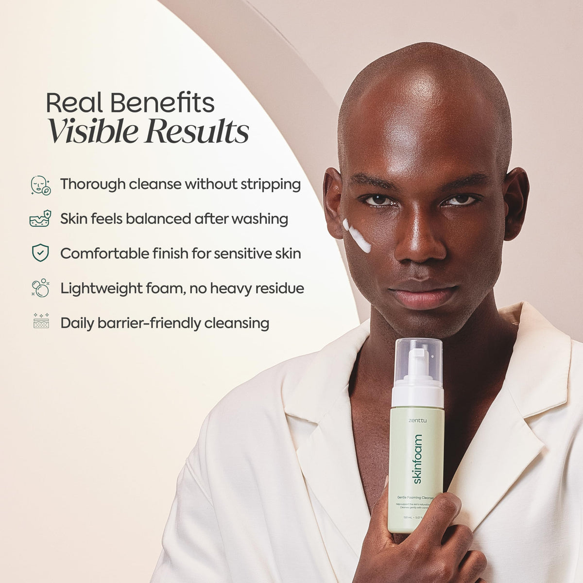 Zenttu box and tube arranged to show brand presentation and labeling clarity