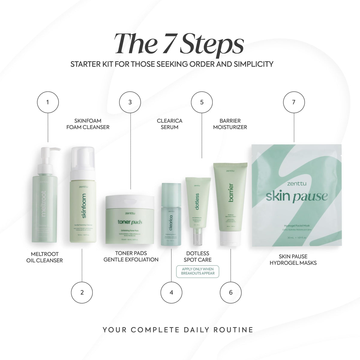 Zenttu cleansing oil close-up dispensed on hand, demonstrates gentle makeup removal benefit