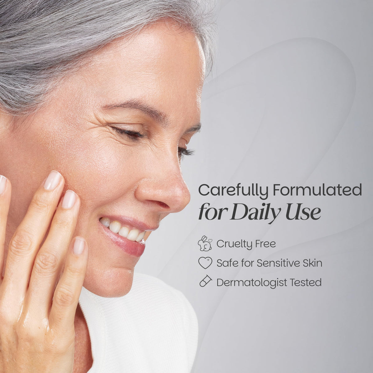 zenttu label and claims closeup displaying dermatologist-tested, non-irritant note