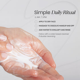 zenttu oil to milk texture on fingertips demonstrating smooth emulsification