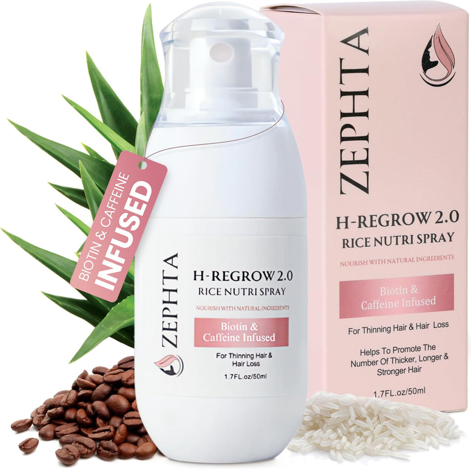 Zephta H-Regrow front label showing bottle and key benefits