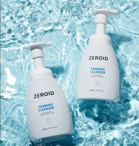 ZEROID ingredient label close-up showing ceramide and hyaluronic benefits