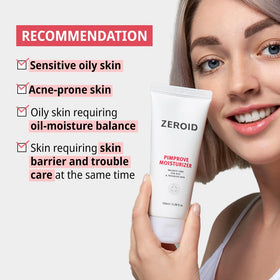 ZEROID ingredient label close-up showing MLE, hyaluronic acid and Restomide benefits