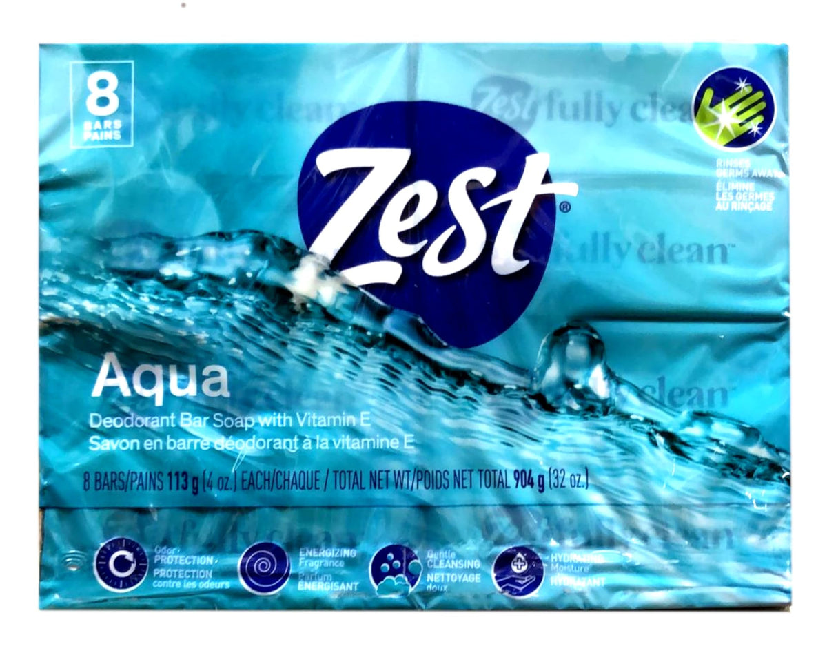 Zest rich lather detail demonstrating foamy cleansing and fresh feel