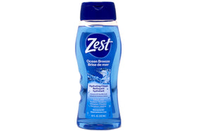 Zest bottle label clear view highlighting sea minerals and hydrating promise