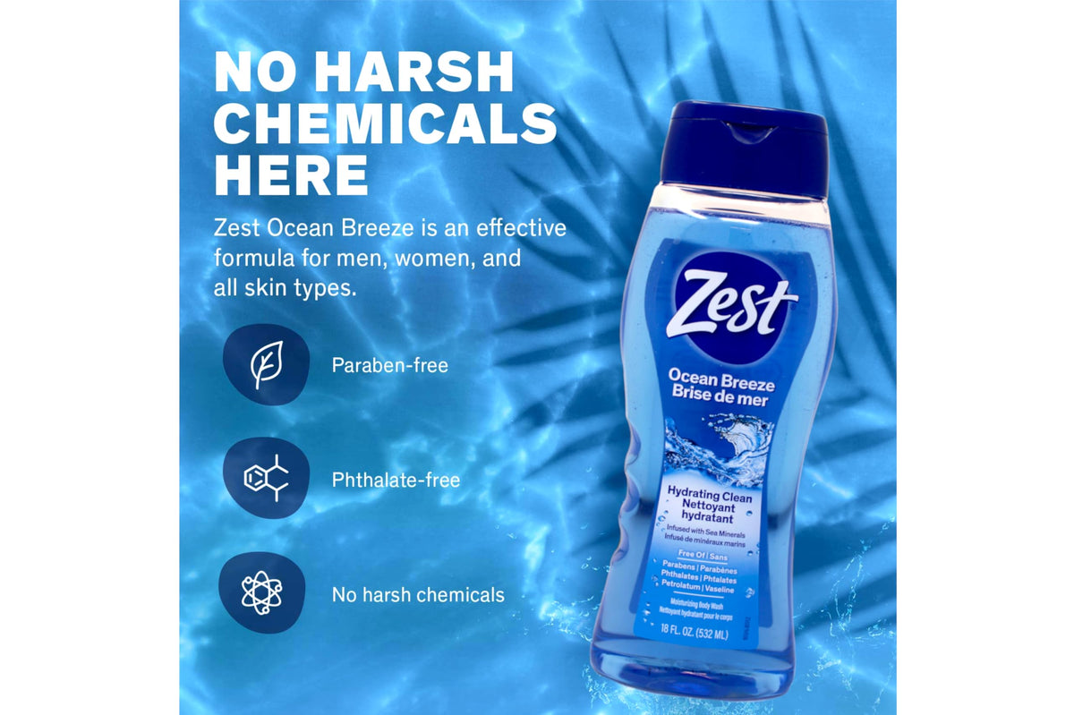 Zest size comparison beside common items to show bottle dimensions benefit