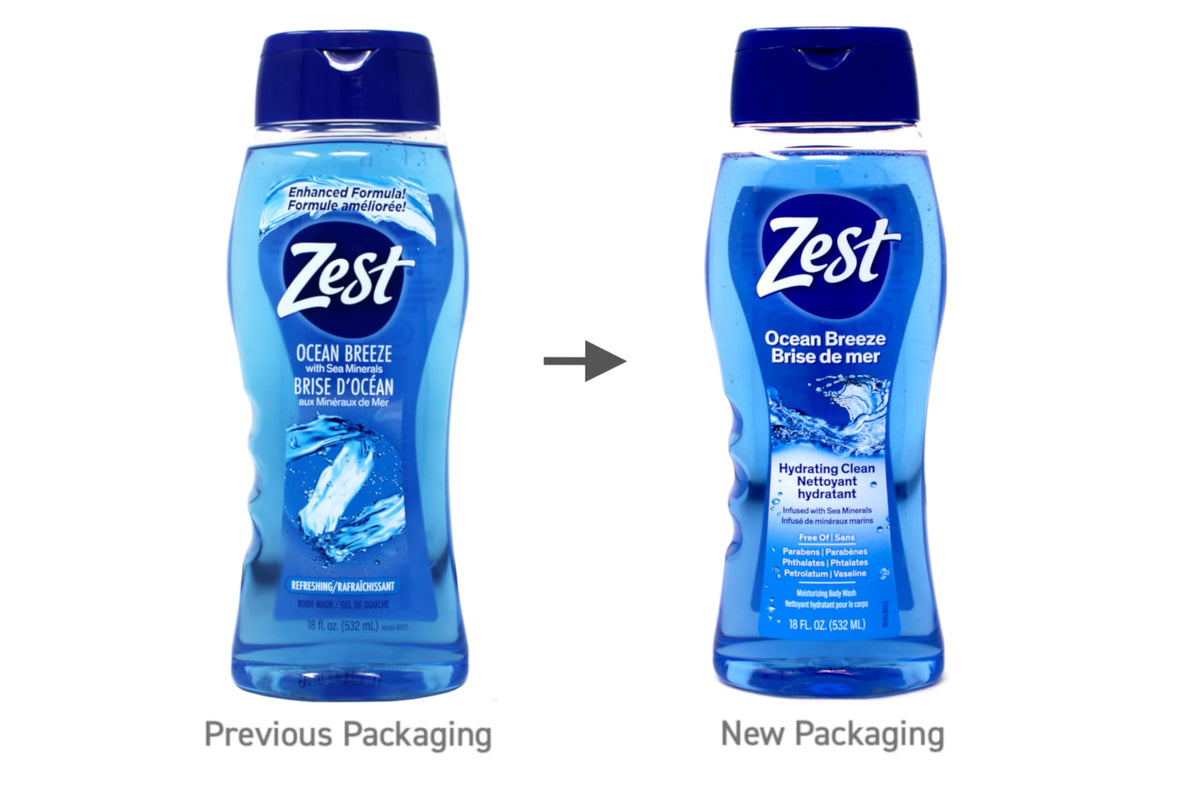 Zest six-pack layout displaying value pack and consistent supply benefit