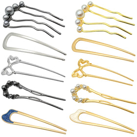 Zesucal front packaging showing ten decorative hair pins and neat arrangement for gifting