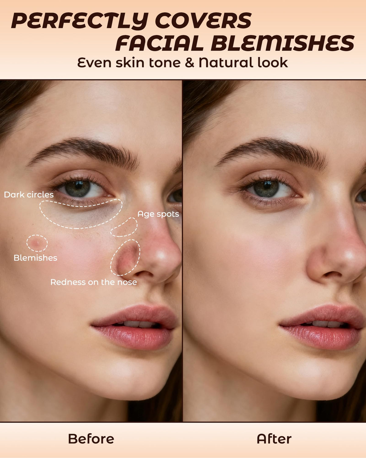 ZEVNI three shade swatches on arm illustrating color correction benefits