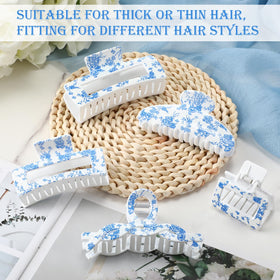 Zeyune mini clip closeup showing delicate print and secure tiny-section hold
