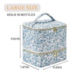 ZFZGFRCS top compartment open with removable divider holding a nail lamp and tools