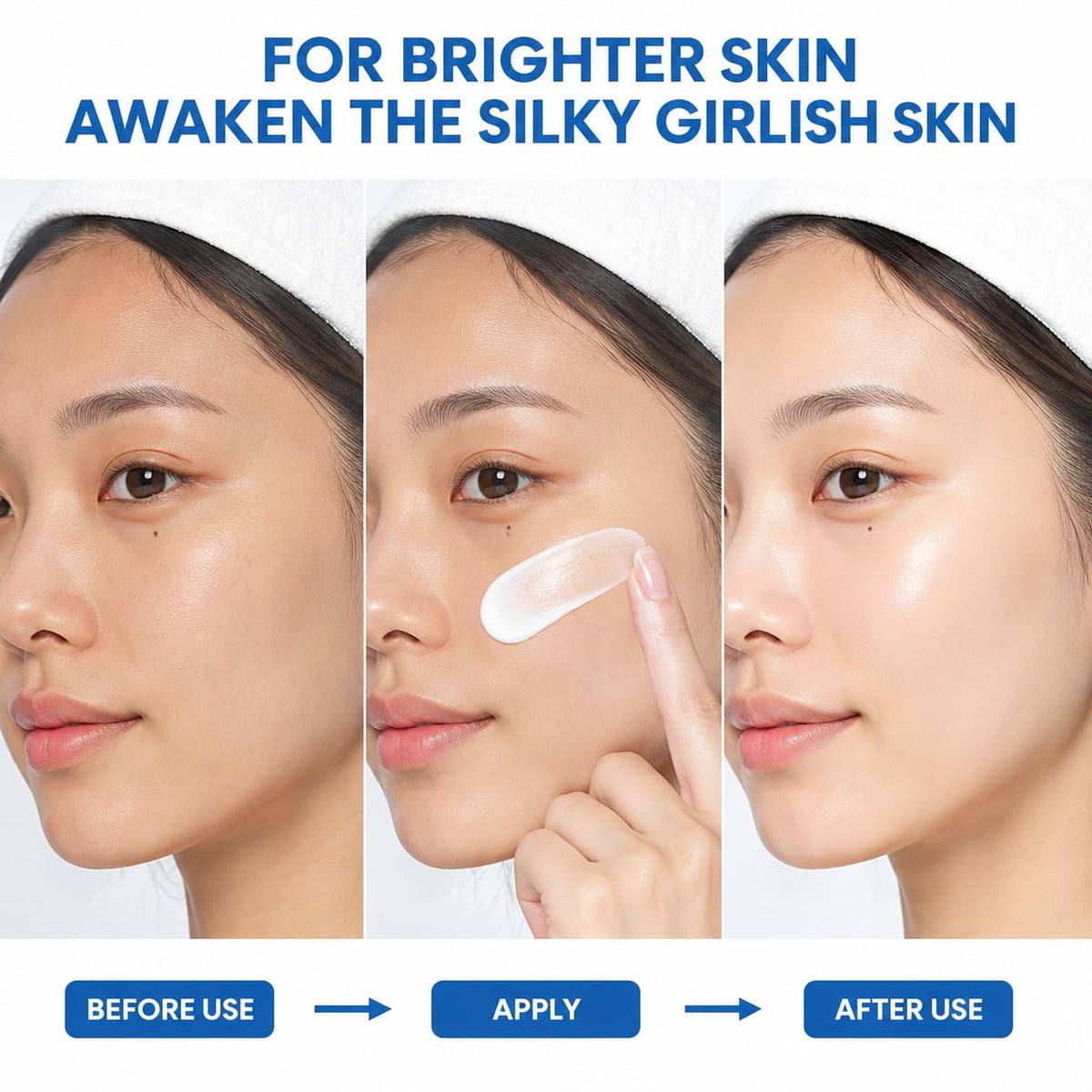 ZHCJG applying and blending sun serum on face for seamless finish
