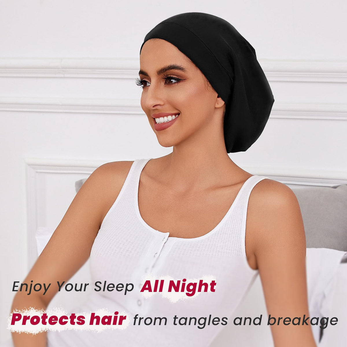 ZHENSILK close-up satin lining highlighting smooth fabric to reduce frizz