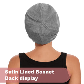 ZHENSILK bonnet held in hand showing scale and roomy interior benefit for large styles