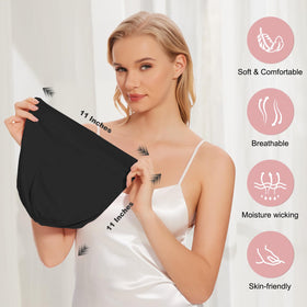 ZHENSILK detailed top slits showing roomy interior for bulky hairstyles