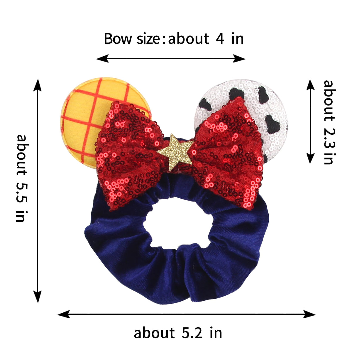 zhezesmila side profile showing large mouse ear bow shape for bold silhouette