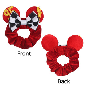 zhezesmila scrunchie worn on ponytail demonstrating secure hold without hair creases