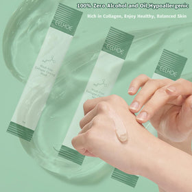 zhnnt sachet next to a hand for size comparison and portion clarity