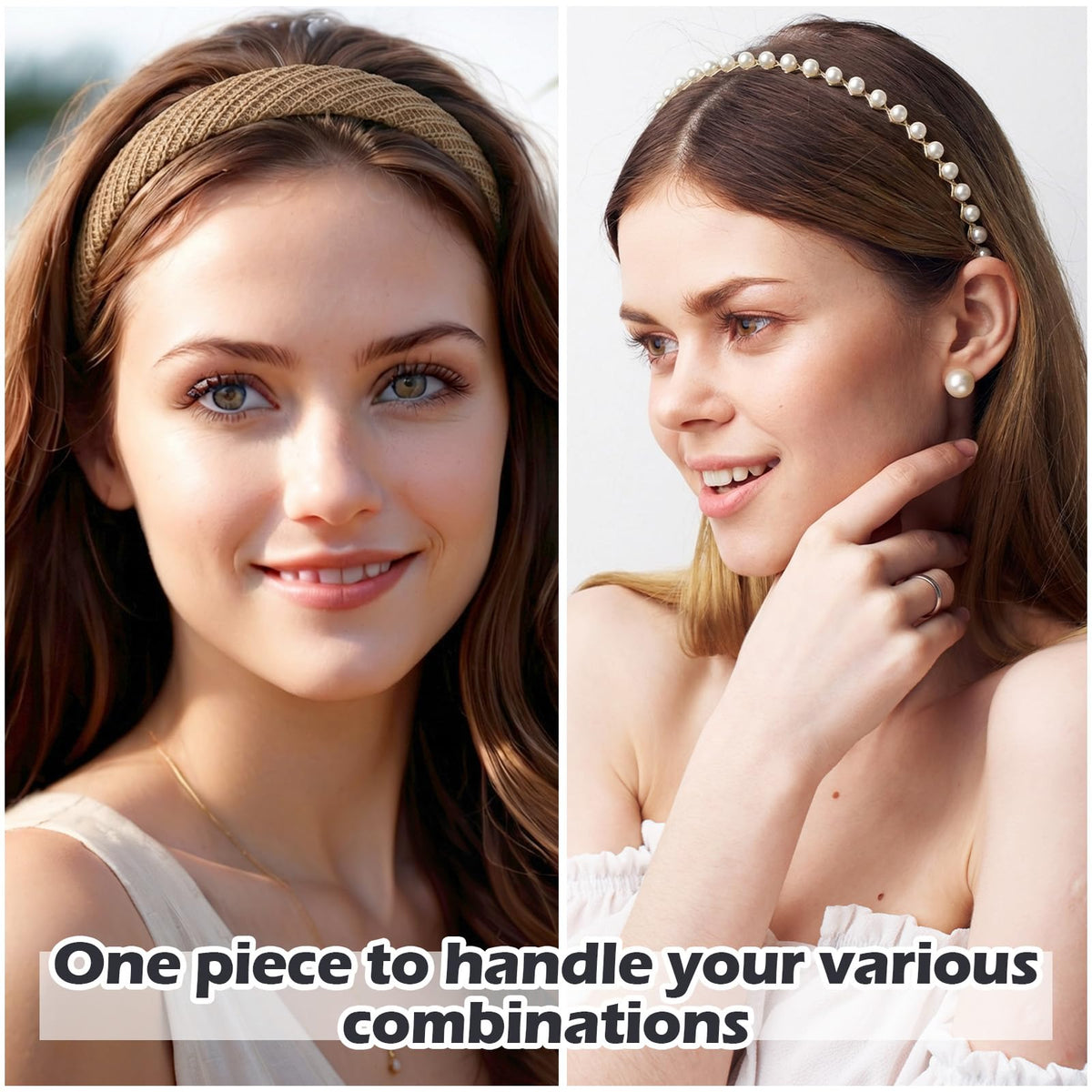 ZhouBoat headband worn in styled hair showing secure non-slip hold