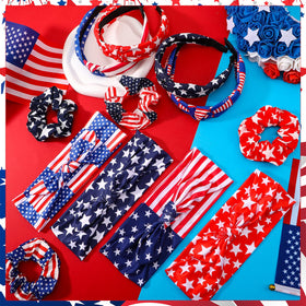 ZhouBoat lifestyle outdoor picnic shot showing patriotic accessories enhancing a celebration outfit