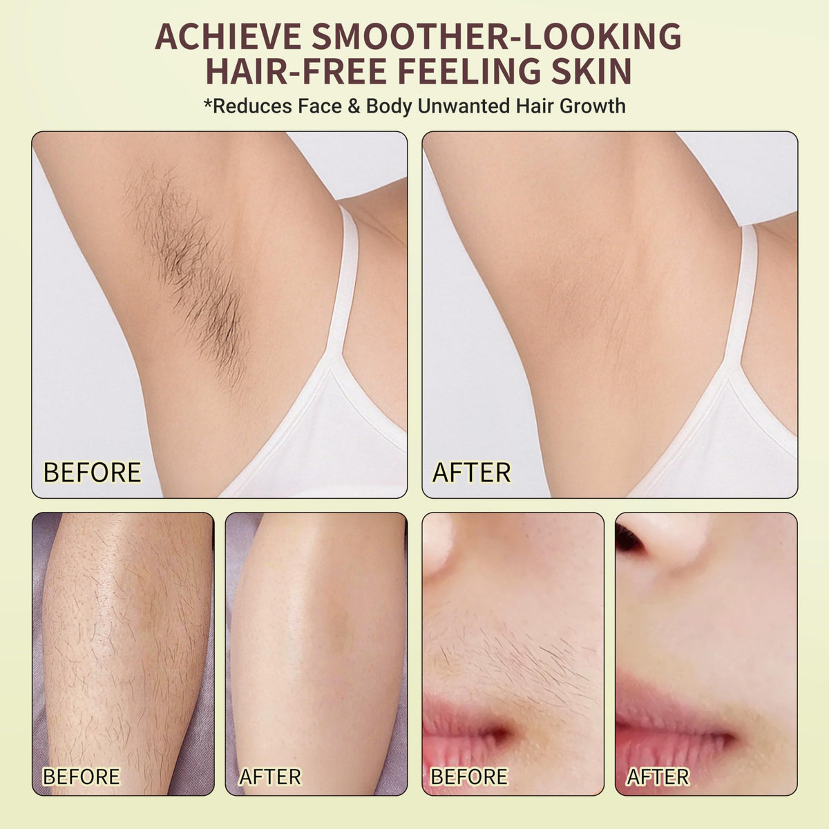 ZIIDII applied to underarm after hair removal to soothe irritation and hydrate