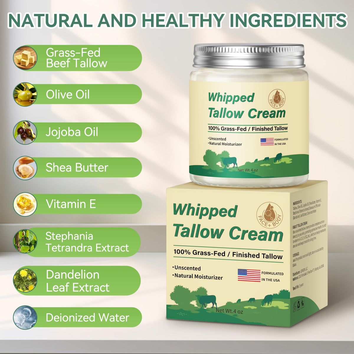 ZIIDII grass-fed beef ingredient close-up, emphasizes natural sourcing and nutrient-rich fats