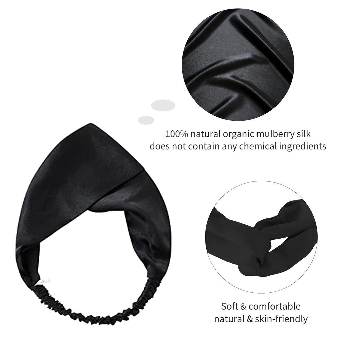 ZIMASILK back elastic detail showing stretch and secure non-slip hold