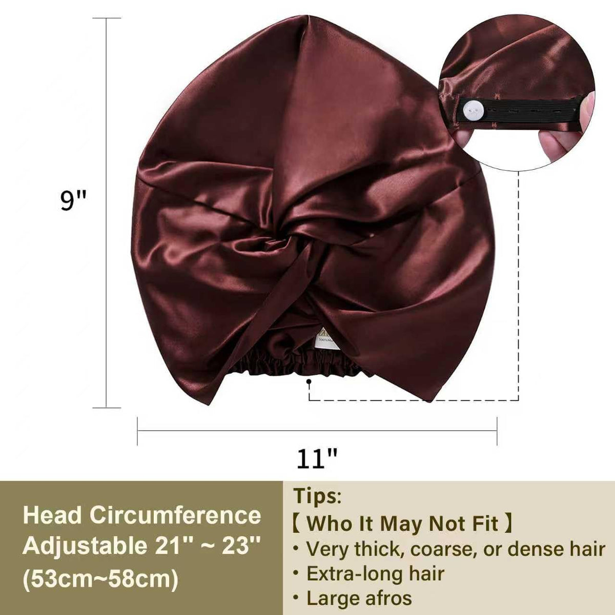 ZIMASILK model sleeping wearing bonnet illustrating frizz reduction benefit