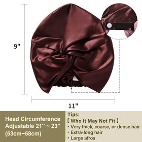 ZIMASILK model sleeping wearing bonnet illustrating frizz reduction benefit
