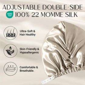 ZIMASILK interior close-up of 22 momme silk fabric showing gentle texture and softness