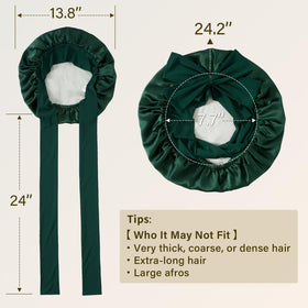 ZIMASILK model wearing bonnet side profile illustrating secure overnight fit