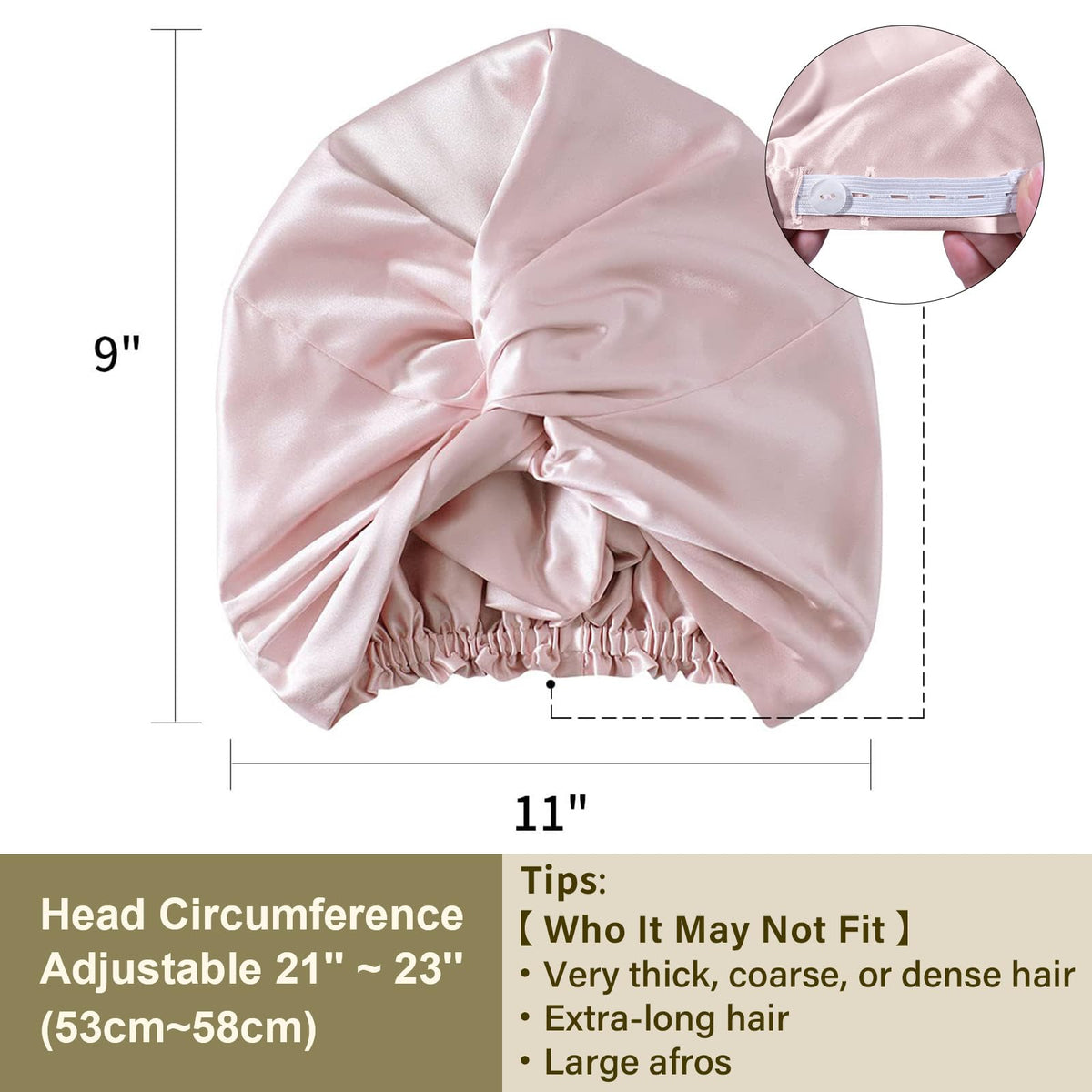 ZIMASILK bonnet on mannequin demonstrating protected hair and minimized tangles benefit