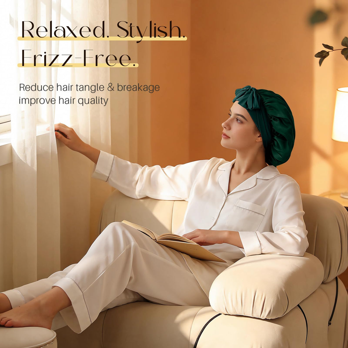 ZIMASILK long tie band detail demonstrating adjustable, pressure-free fit